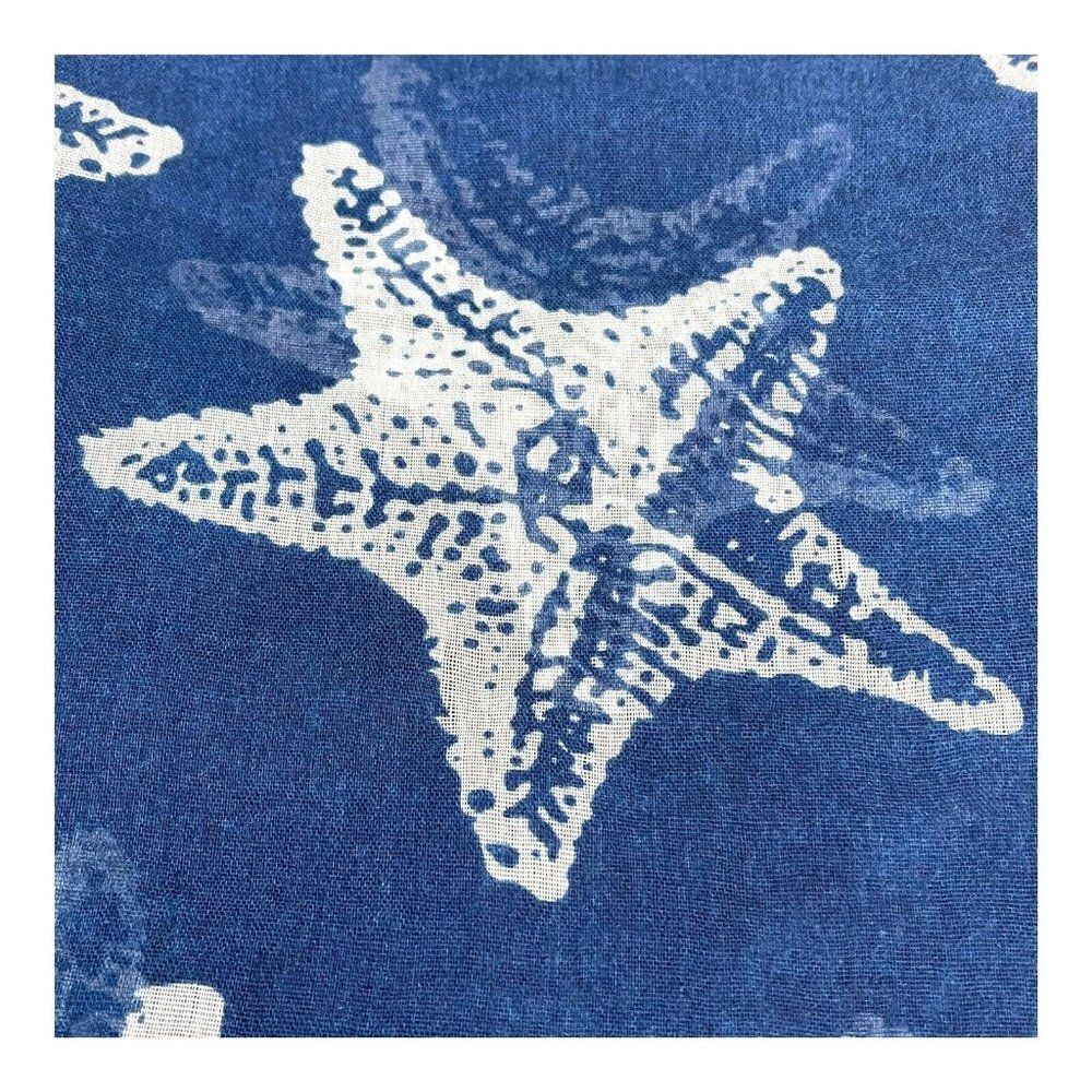 Spring Fall Summer Scarf Light Wrap Long Shell Starfish Star Beach Sea 30x70 NEW - Picture 5 of 8